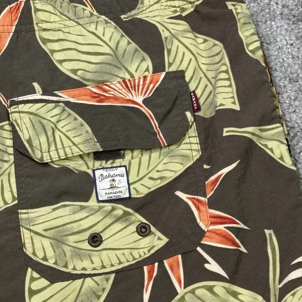 Tommy Bahama Tropical‎ Floral Hawaiian Print Mesh Lined Swim Shorts XL NYLON 42